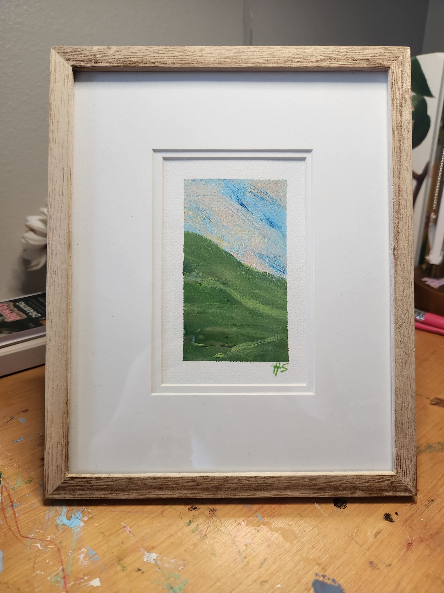 Green Moment 1 - Framed Original Acrylic Art Piece
