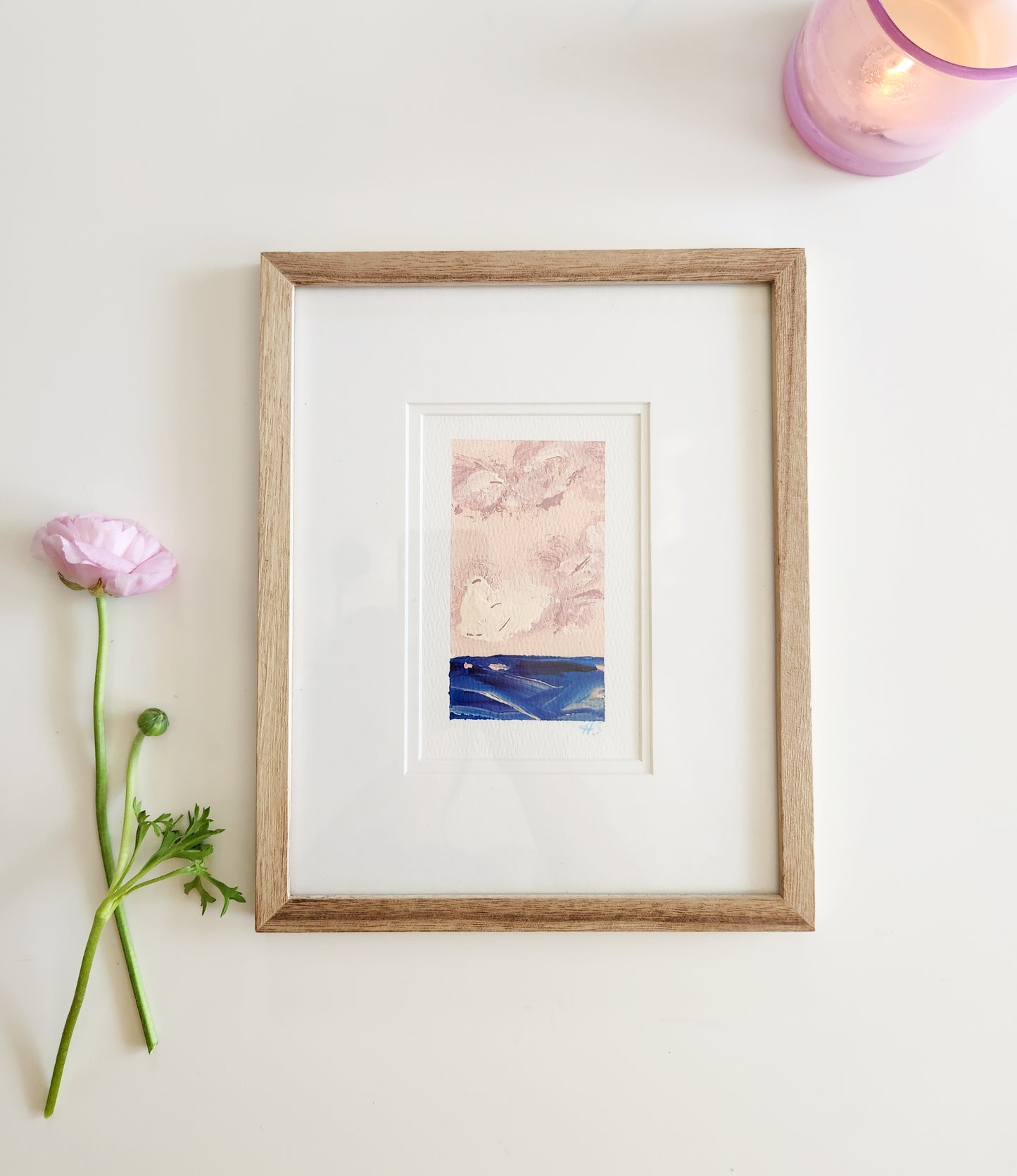 Pink Moment 2 - Framed Original Acrylic Art Piece