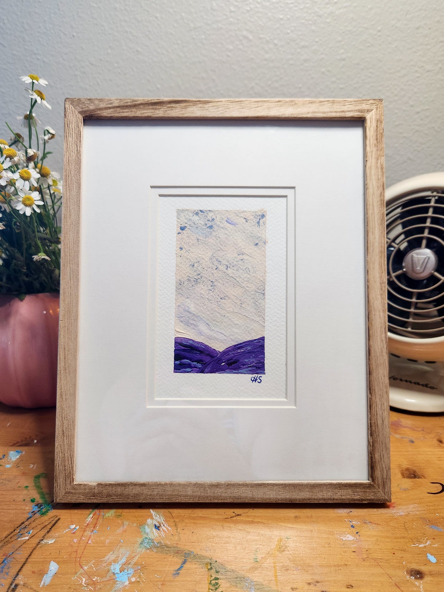 Purple Moment 4 - Framed Original Acrylic Art Piece