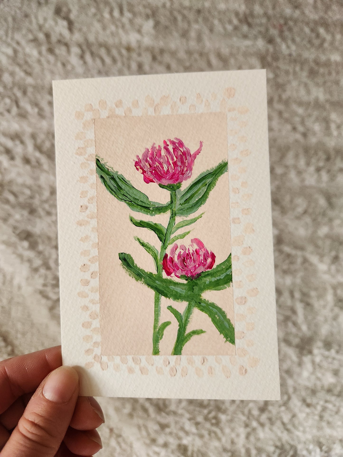 "Pretty Little Baby" – Wild Clover on 4x6 Heavyweight Paper