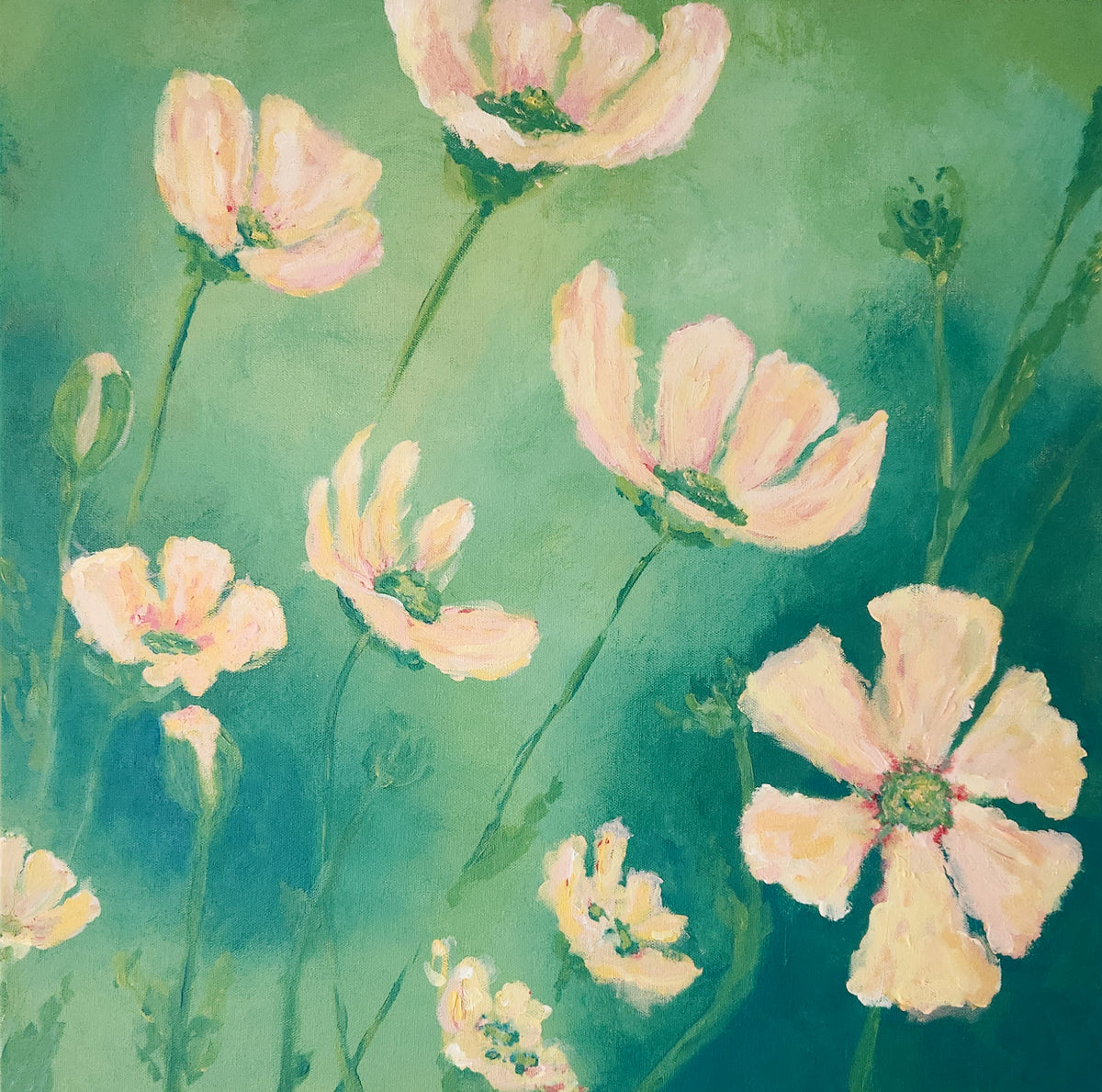 Golden Hour in Wonderland - Original Painting by Holly Soule