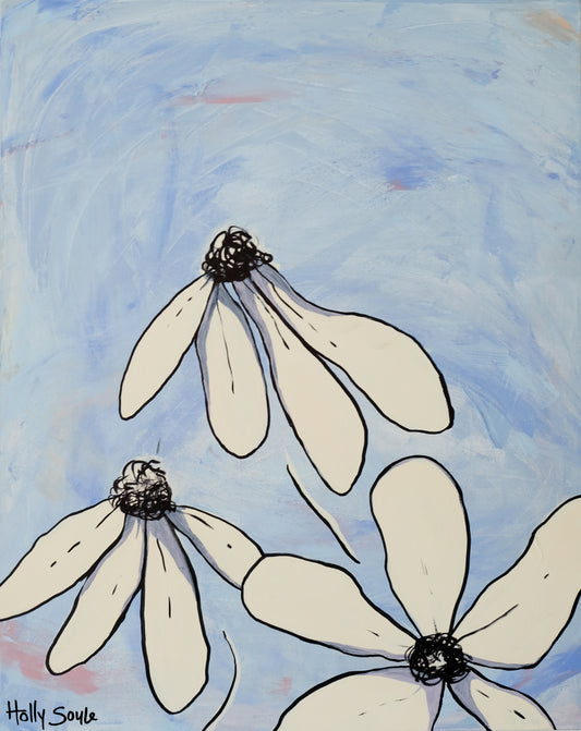 Original Painting: Three Flowers from the For the Love of Flowers Series