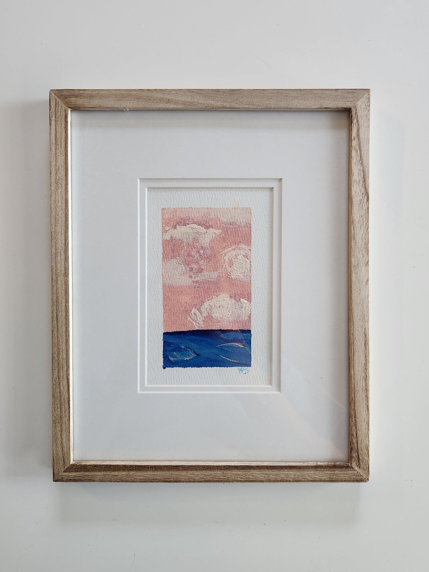 Pink Moment 1 - Framed Original Acrylic Art Piece