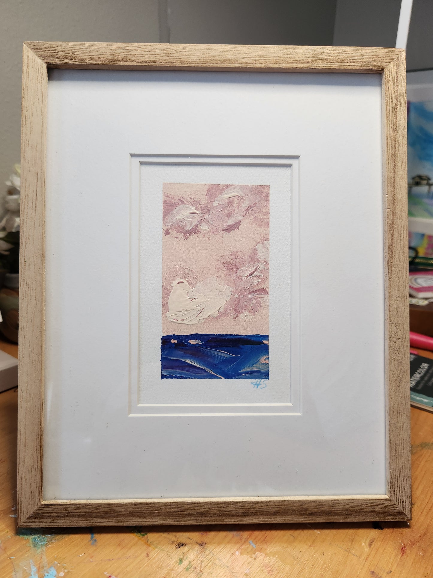 Pink Moment 2 - Framed Original Acrylic Art Piece