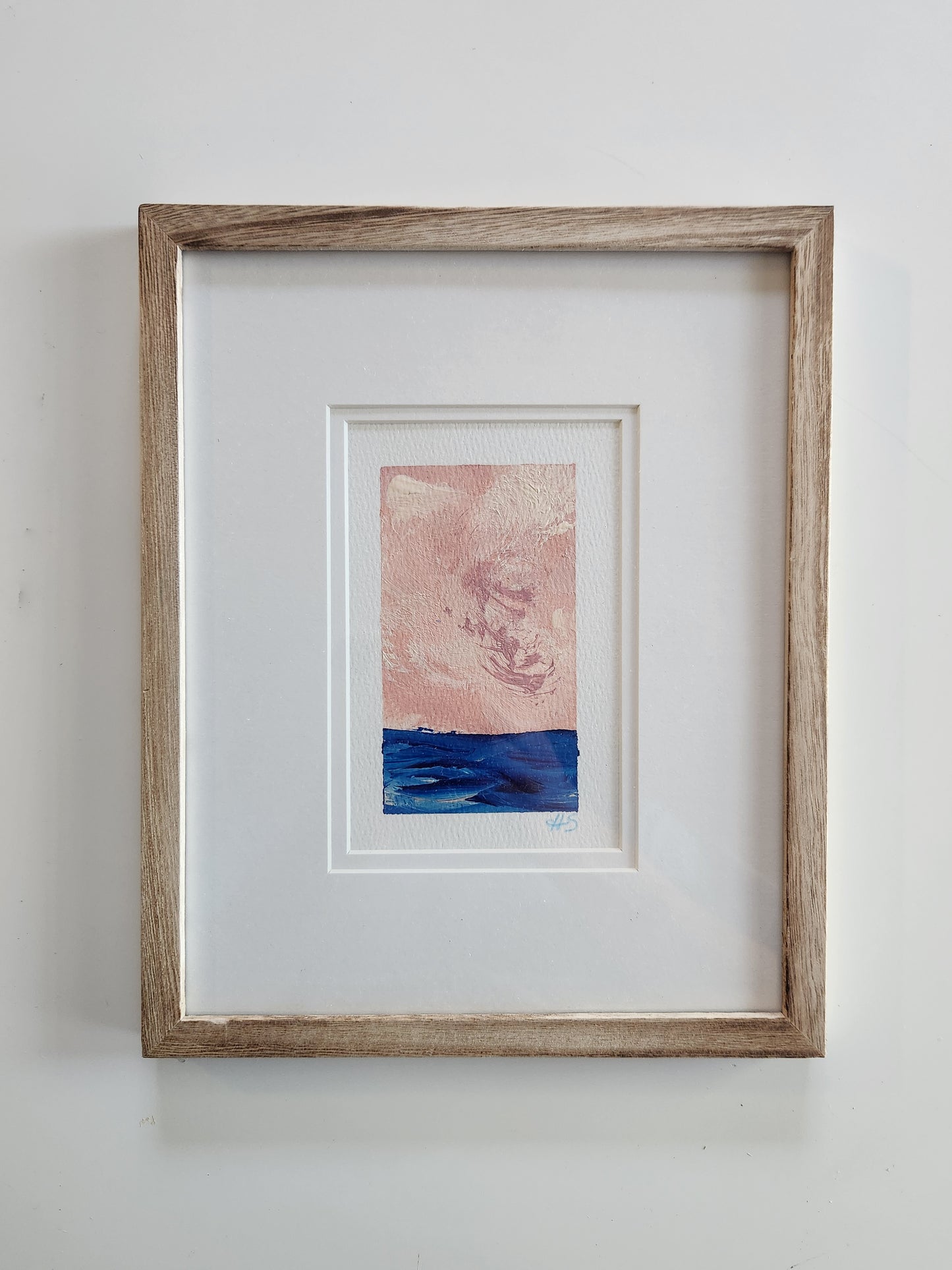 Pink Moment 3 - Framed Original Acrylic Art Piece