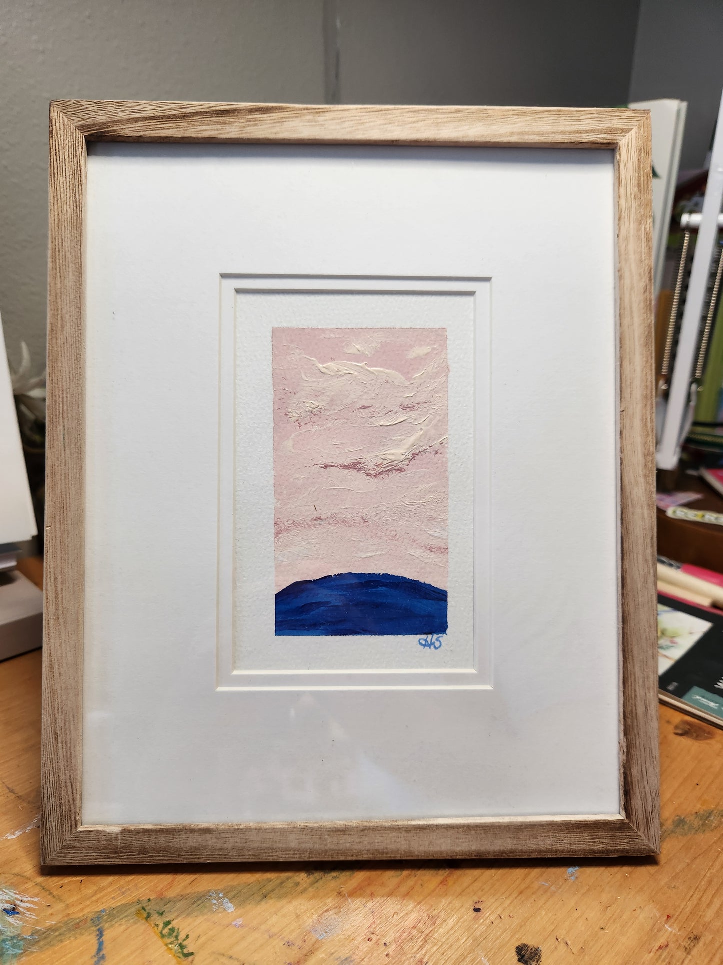 Pink Moment 4 - Framed Original Acrylic Art Piece