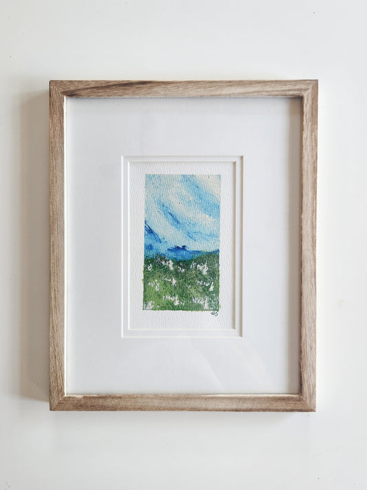 Green Moment 4 - Framed Original Acrylic Art Piece