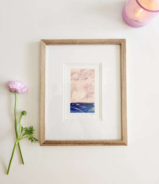 Pink Moment 2 - Framed Original Acrylic Art Piece