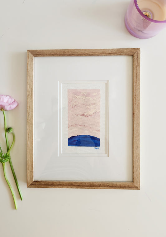 Pink Moment 4 - Framed Original Acrylic Art Piece