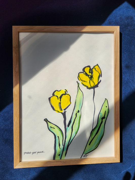 Protect Your Peace 2 – One-of-a-Kind Mixed Media Art Piece