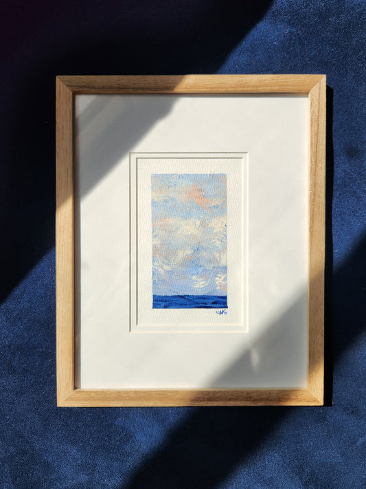 Blue Moment 1 - Framed Original Acrylic Art Piece