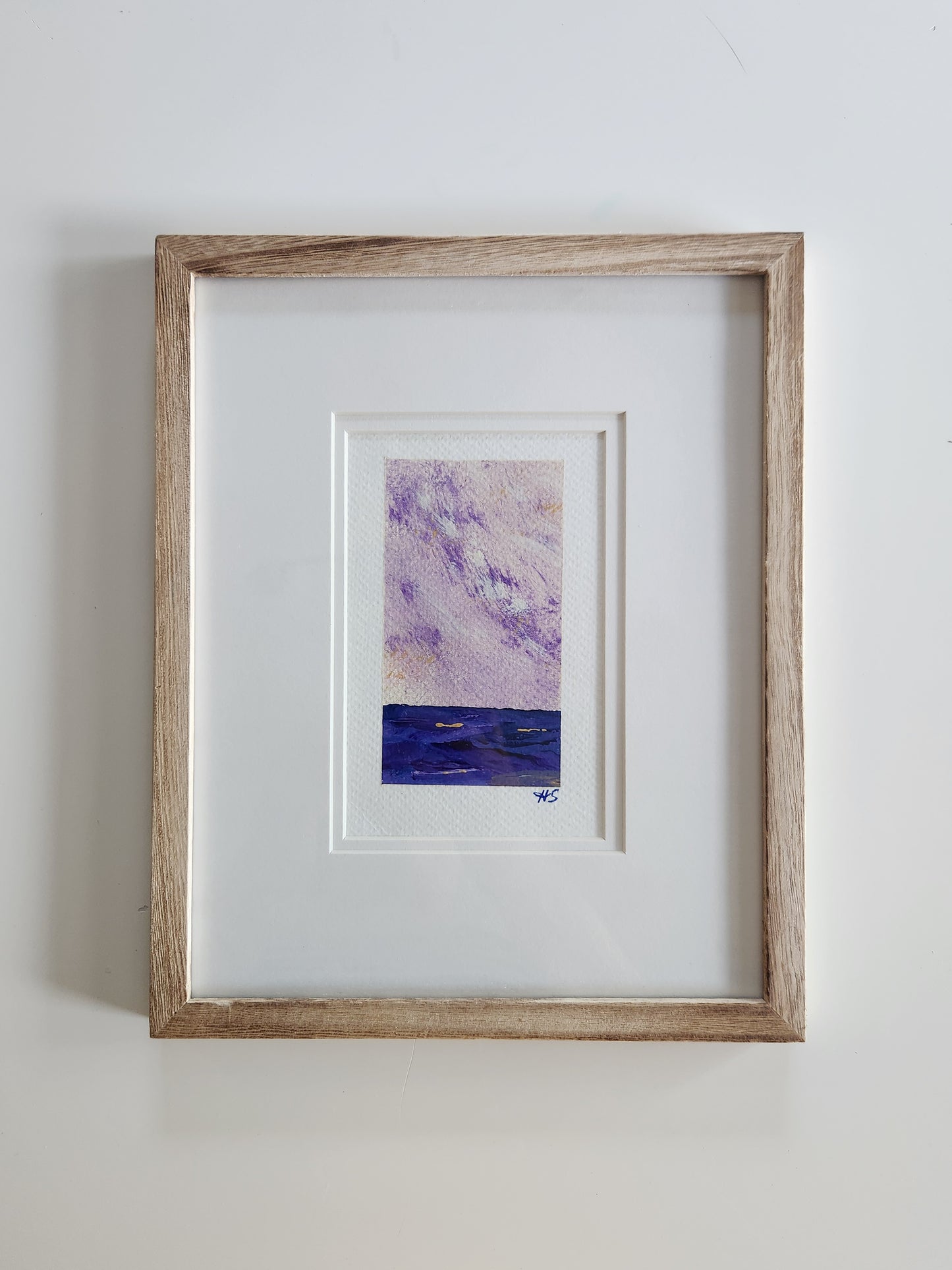 Purple Moment 3 - Framed Original Acrylic Art Piece