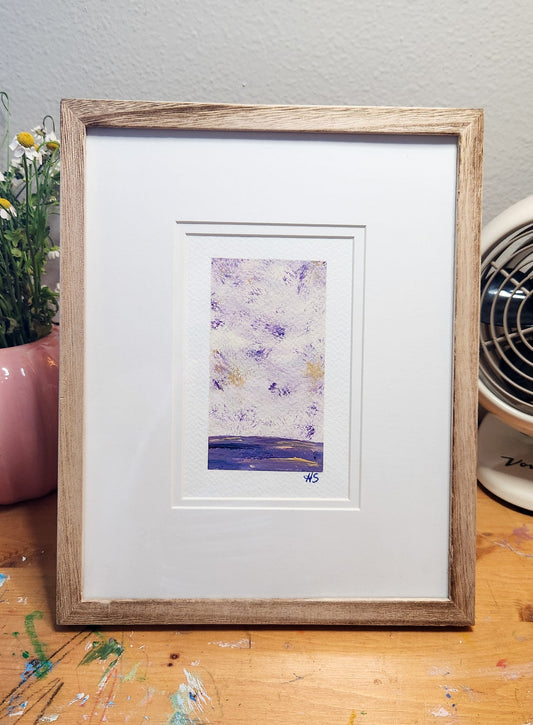 Purple Moment 1 - Framed Original Acrylic Art Piece