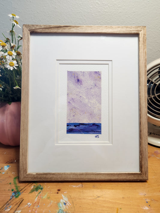 Purple Moment 2 - Framed Original Acrylic Art Piece