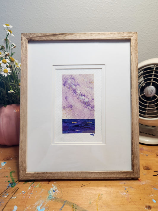 Purple Moment 3 - Framed Original Acrylic Art Piece