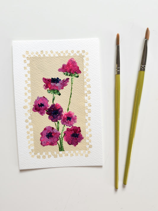 "Pretty Little Baby" – 7 Anemones with Checker Border