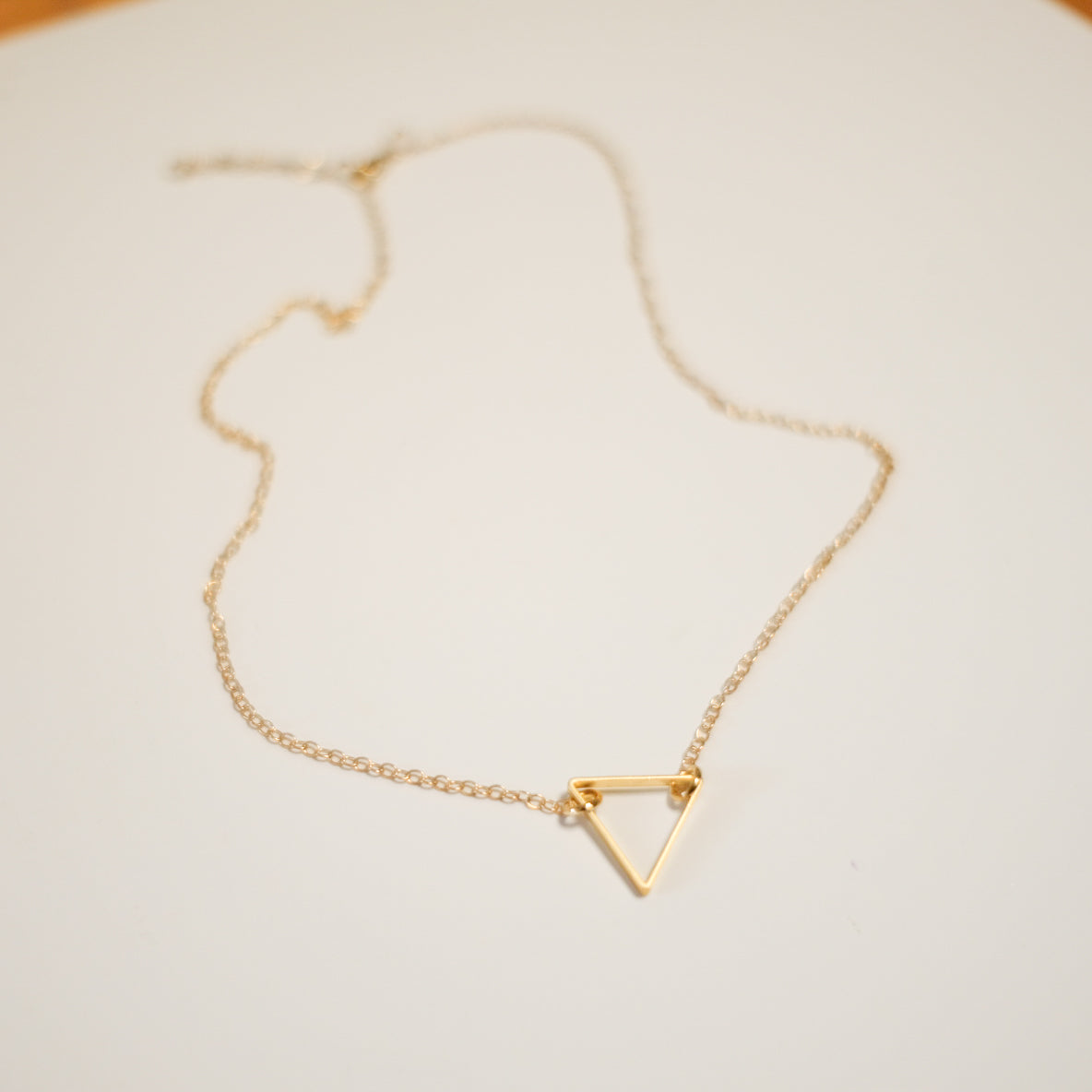 Gold Triangle Necklace - You are Resilient Jewelry