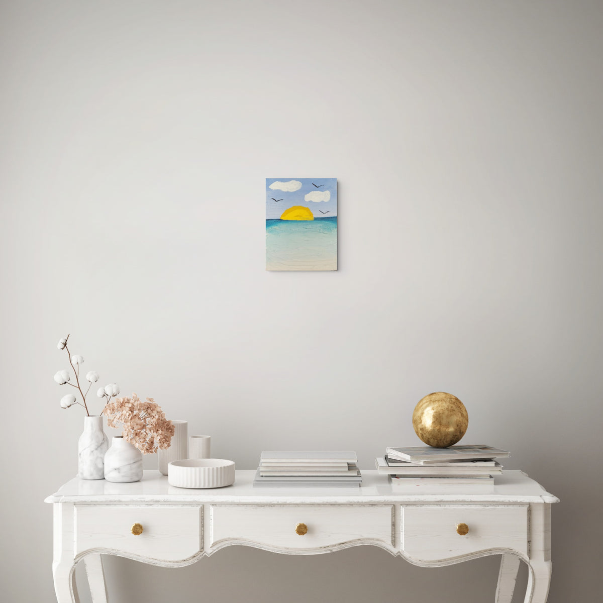 Together: Honeymoon Island - Original Painting by Holly Soule and Daughter