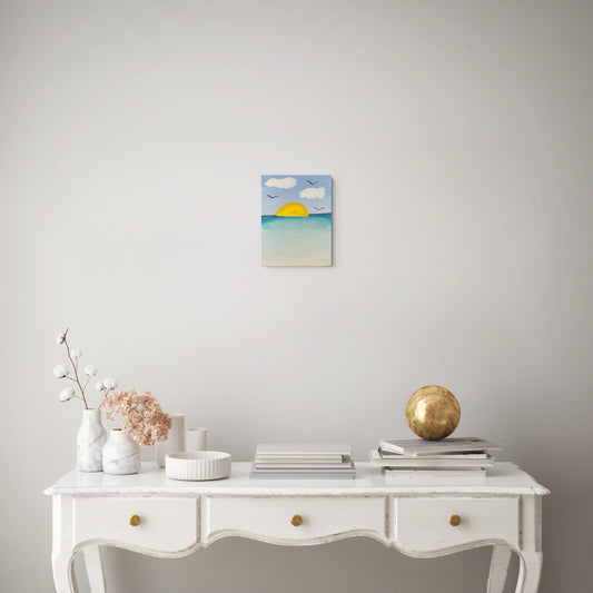 Together: Honeymoon Island - Original Painting by Holly Soule and Daughter