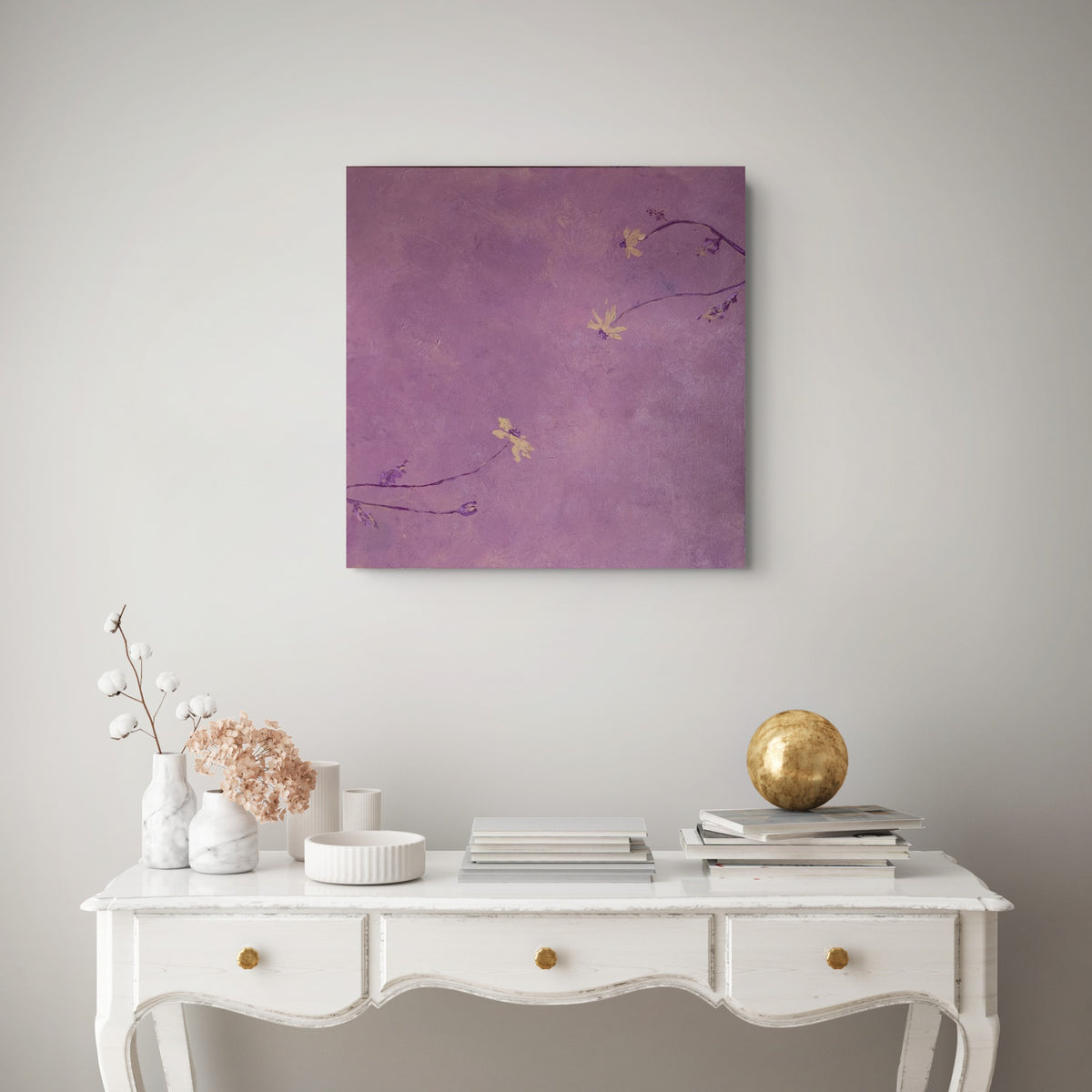Reaching for you: Purple Study - Original Painting by Holly Soule