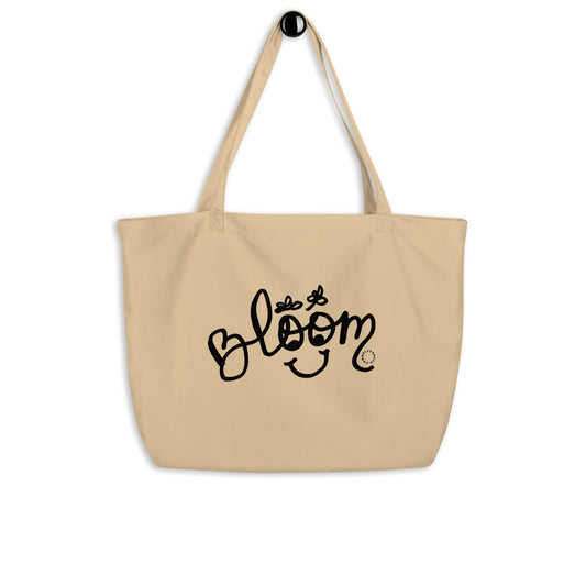 BLOOM + SMILE - Large organic tote bag